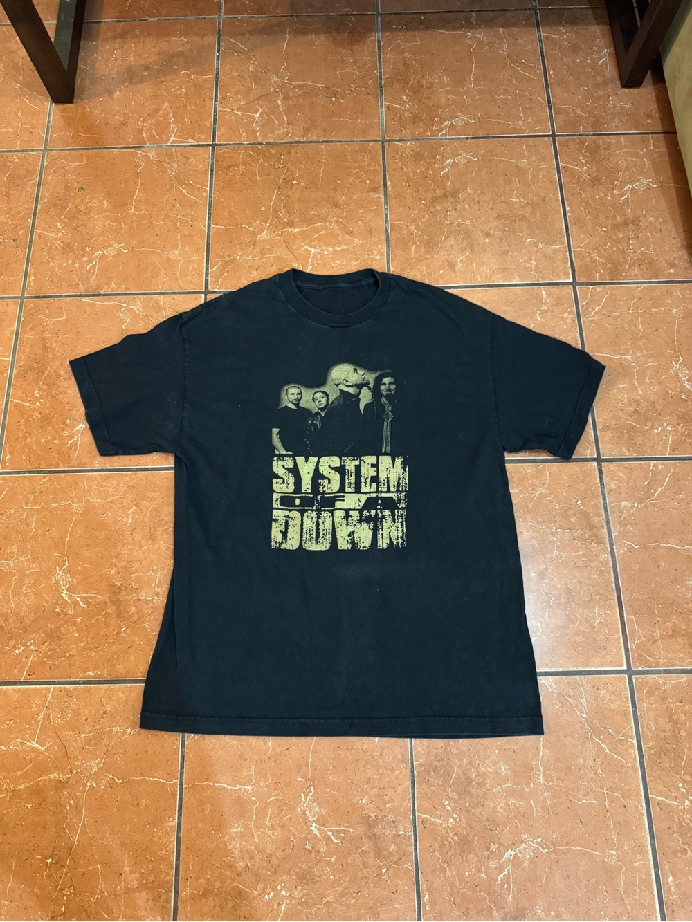 Vintage System of a Down Band T-Shirt Black Graphic Tee Y2K Rock Metal